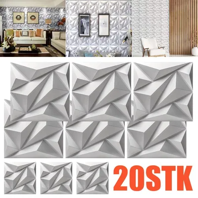 Produktbild von 20X Wandpaneele 3D Wandverkleidung Paneele Dekoren Deckenpaneele Wanddeko Platte