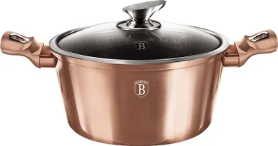 Obrázok produktu pre BERLINGERHAUS Kastról s mramorovým povrchom a pokrievkou 20 cm Rosegold Metallic Line BH-1514