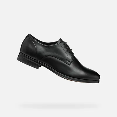Productafbeelding van Geox zwarte herenformele schoenen, model Rezzonico, maat 43