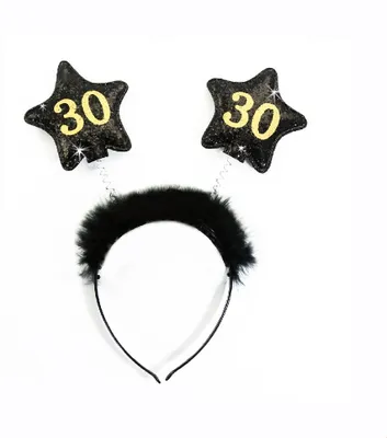 Produktbild von Oblique Unique Haarreif Haarreifen 30. Geburtstag Birthday Party - schwarz