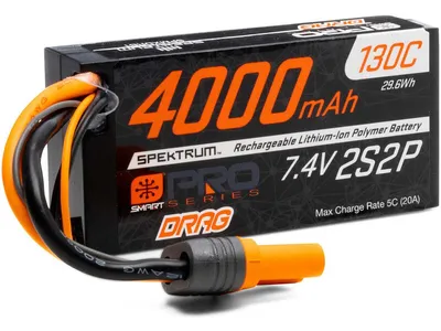Obrázek produktu pro Spektrum Smart Pro LiPo 7.4V 4000mAh 130C Short IC5