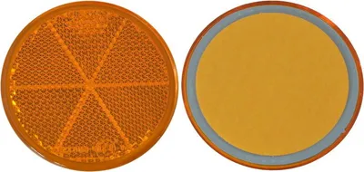 Produktbild von 30 x Rückstrahler - Reflektor - Kleben - Ø  60 mm - Gelb - E-Prüfzeichen