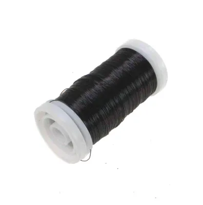 Produktbild von 100g Myrtendraht Dekodraht Ø0,3mm ca.160m Basteldraht Dekolackdraht Lackdraht, Farbe:schwarz