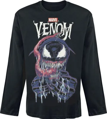 Produktbild von Venom (Marvel) Langarmshirt Herren Venom Grin Logo schwarz M
