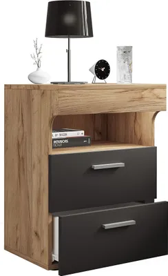 Zdjęcie produktu dla Szafka nocna | Stół boczny z drzwiami obrotowymi | Stół nocny | Wymiary ok. H. 61 x W. 45 x D. 39 cm - Slepal M