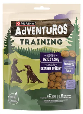 Produktbild von Purina Adventuros Hundesnack für abenteuerlustige Hunde Training Hirsch 115 g