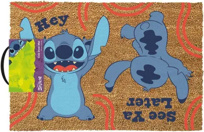 Obrázok produktu pre Lilo & Stitch - Rohožka na dvere "Hey See Ya Later" PM10758 (60 cm x 40 cm) (modrá/hnedá/červená)