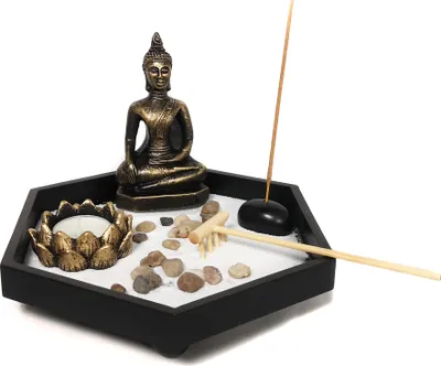 Produktbild von Zen-Garten mit Buddhafigur und Rauchstab Nr:HY-365