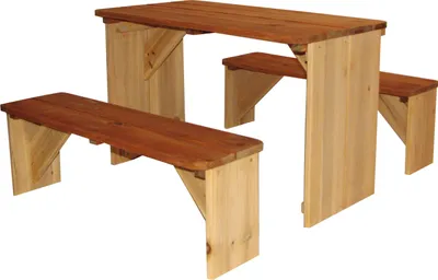 Produktbild von AXI ZidZed Picknick Set aus Holz XXL | Picknicktisch & Picknickbank für Kinder
