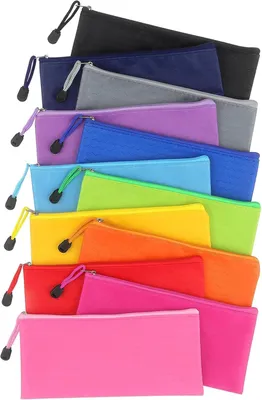 Zdjęcie produktu dla Wodoodporne etui na dokumenty, 12 sztuk, format A6 (23 x 11,5 cm), z zamkiem błyskawicznym
