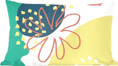 Produktbild von MuchoWow® Zierkissen Sofakissen Wohnzimmer Dekokissen 50x30 cm Sommer - Blume - Pastell - Wohnzimmerdekoration - Polster mit Photo