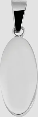 Produktbild von Akzent Edelstahl Gravuranhänger, oval, silberfarbig