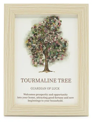 Imagen del producto de Imagen de piedra preciosa - Árbol de la Vida - Toruraline (20x14.7x1cm)
