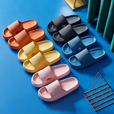 Produktbild von Ruyituo Großhandel Sandalen EVA Tritt auf Scheiße Gefühl zu Hause Frauen Sommer Indoor Männer Haus Bad Paar Hause Hausschuhe Khaki 42/43
