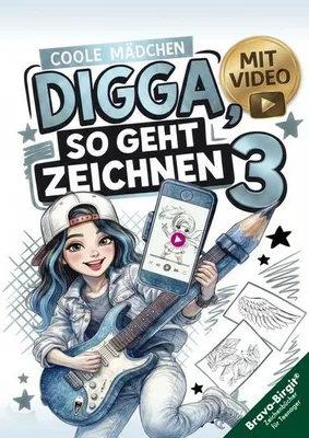 Immagine prodotto di Digga, so geht Zeichnen lernen 3 - Zeichenbuch für Mädchen ab 12