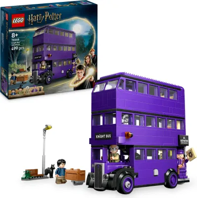 Produktbild von LEGO Harry Potter Abenteuer mit dem Fahrenden Ritter - Spielzeug aus der Zauberwelt mit 5 Minifiguren und Zubehör mit Zauberstäbe – Geschenk für Mädchen und Jungen ab 8 Jahren – 76446
