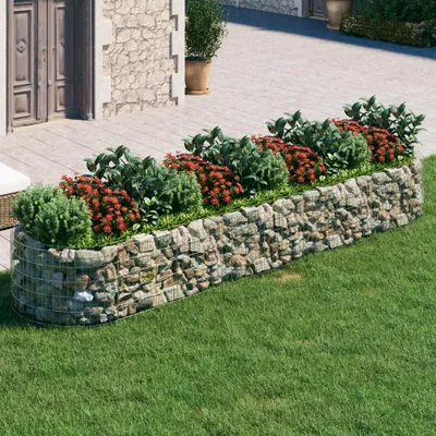 Immagine prodotto di Maison Exclusive - Gabbione con Letto Rialzato in Ferro Zincato 400x100x50 cm