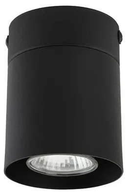 Obrázek produktu pro Povrchové stropní svítidlo Stropní bodové svítidlo černé V: 10,5 cm Ø 8 cm úzké GU10 kovové Obývací pokoj Předsíň Stropní svítidlo