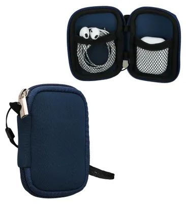 Produktbild von kwmobile In-Ear Kopfhörer Tasche aus Neopren - In Ear Kopfhörer Hülle mit Innentaschen für Zubehör - Kleine Aufbewahrungstasche für In Ear Headphones