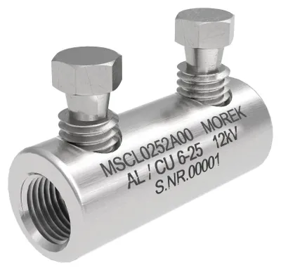 Zdjęcie produktu dla MSCL25 Al/cu 6-25MM2 12KV 2XŚRUBA Aluminiowa SB Złącze Kablowe
