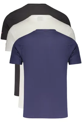 Produktbild von Herren Kurzarm T-Shirts im 3er-Pack: weiß, schwarz, blau, Regular Fit