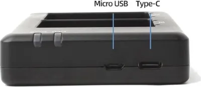 Produktbild von Trade-Shop 3in1 Set: 2x Akku (15000mAh) + USB-C Dual Ladestation für 2 Akkus kompatibel mit Arlo Pro 5S, Ultra, Ultra 2, Ultra 2 XL, VML2030 Kamera