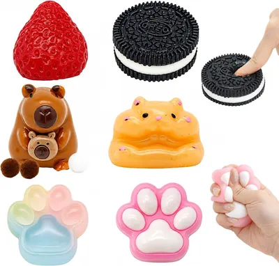 Zdjęcie produktu dla Zestaw 6 miękkich zabawek antystresowych "squishy" w kształcie Taby