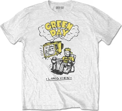 Productafbeelding van Green Day - Longview Doodle Heren T-shirt - Wit