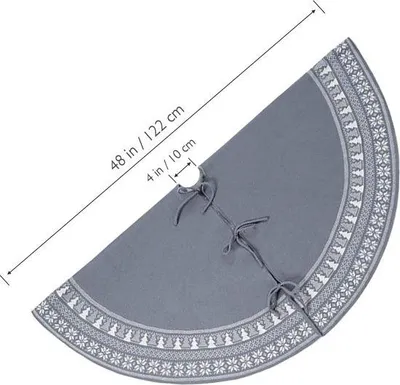 Productafbeelding van Kerstboomversiering, 122 cm - Bordeauxkleurig met sneeuwvlokkenmotief