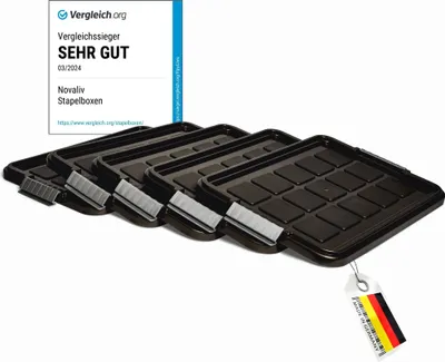 Produktbild von Novaliv 5x Ersatzdeckel für Novaliv 15 Liter mit Clipverschluss 41x29 cm Antrazit