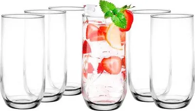 Produktbild von DigiRigi® 6er-Set Trinkgläser 400 ml – elegante Cocktail- & Wassergläser aus Glas, spülmaschinengeeignet, ideal für Säfte, Cocktails und Alltag