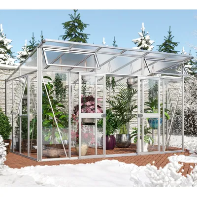 Produktbild von Vitavia Gewächshaus "Aura 11500" weiß 11,5 m² 3 mm ESG, 10 mm HKP