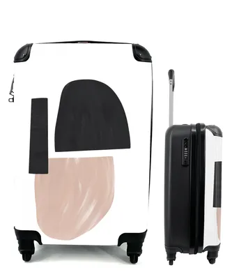 Produktbild von MuchoWow® Koffer Handgepäck Trolley Rollkoffer Kleine Reisekoffer mit 4 Rollen - Abstrakt - Minimalismus - Pastell - Cabin Size < 55x40x23 cm & 55x40x20 cm - Fotokoffer - Kabinenkoffer - Boardgepäck - Reise-Box - Reisekoffer - Reisegepäck - Koffer mit Bild - Trolley für Kinder