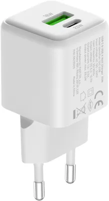 Obrázek produktu pro YENKEE USB C/A mains charger 20W/18W 3A Power delivery 3.0 QC3.0