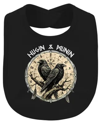 Imagen del producto de Vikingos, Cuervos de Odín, Huginn, Muninn, Vegvisir, Mitología Nórdica, Bebé, , Talla única