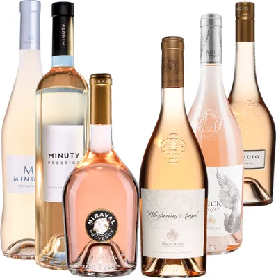 Produktbild von Best Of Provence - Minuty : M & Prestige / Miraval : Studio & Jolie-Pitt / Esclan : Whispering Angel & Rock Angel - Rosé Côtes de Provence 2024 75cl