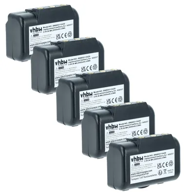 Produktbild von vhbw 5x Akku Ersatz für IMET WBH04.965, AS037 für Industrie-Funkfernsteuerung Fernbedienung (2000 mAh, 2,4 V, NiMH) - Schwarz