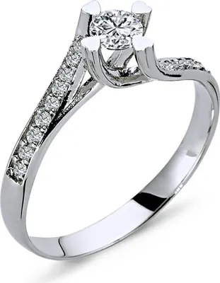 Produktbild von 0,40 Carat Solitär Diamantring 14 Karat Weißgold