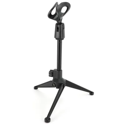 Image de Pied de micro de bureau, réglable en hauteur, portable, pliable, pied de micro avec pince pour la diffusion en ligne, le chat, le chant