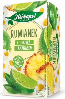 Zdjęcie produktu dla Herbapol Herbatka rumianek z limonką i ananasem 20x1,5g