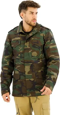 Imagen del producto de Chaqueta BRANDIT modelo M-65 FIELD, color verde oliva camuflaje, talla XL