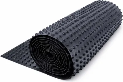 Produktbild von BURI Noppenfolie für Hochbeet 6,5 x 0,9 m = 5,85m² aus HDPE Drainagebahn Mauerschutz Feuchtigkeitssperre Wurzelschutz Bauwerksabdichtung UV-beständig zuschneidbar  EU