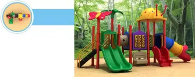 Image de Aire de jeux pour enfants Tour de jeux avec toboggan Tour d'escalade Maison de jeux