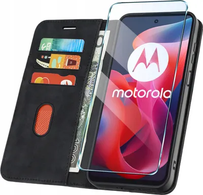 Obrázek produktu pro ETUI z KLAPKĄ do Motorola G24|G24 POWER|G04|E14 Zamykane Magnetyczne +Szkło