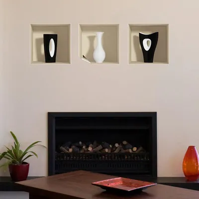 Image de Autocollants à effet 3D représentant des vases modernes, 40 x 120 cm