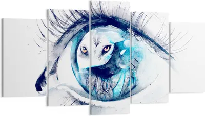 Produktbild von Bild auf Leinwand - Leinwandbild - Wildnis fantasie Augapfel illustration - 160x85cm - Wand Bild - Wanddeko - Leinwanddruck - Bilder - Kunstdruck - Leinwand bilder - Wandkunst - EA160x85-3098