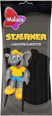 Produktbild von Malaco Stjerner Lakrids 92g