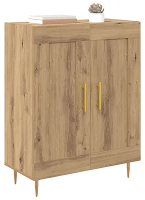 Zdjęcie produktu dla vidaXL Kredens dębowy Artisan 69,5 x 34 x 90 cm drewno kompozytowe i żelazo