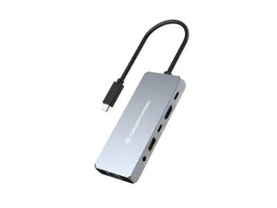 Obrázek produktu pro Conceptronic DONN22G, Kabel, USB 3.2 Gen 2 (3.1 Gen 2) Type-C, 100 W, 3,5 mm, 2500 Mbit/s, Šedá