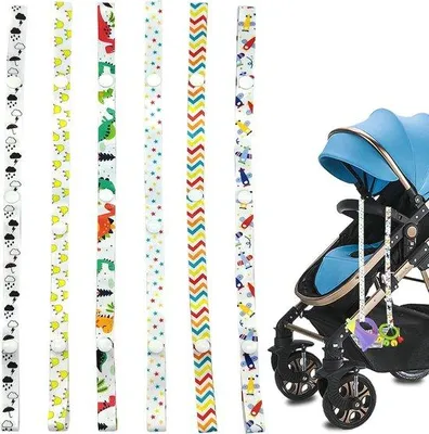 Productafbeelding van Verstelbare Speelgoedriemhouder - 6 Stuks Bevestigingsriemen voor Kinderwagens en Hoogstoelen